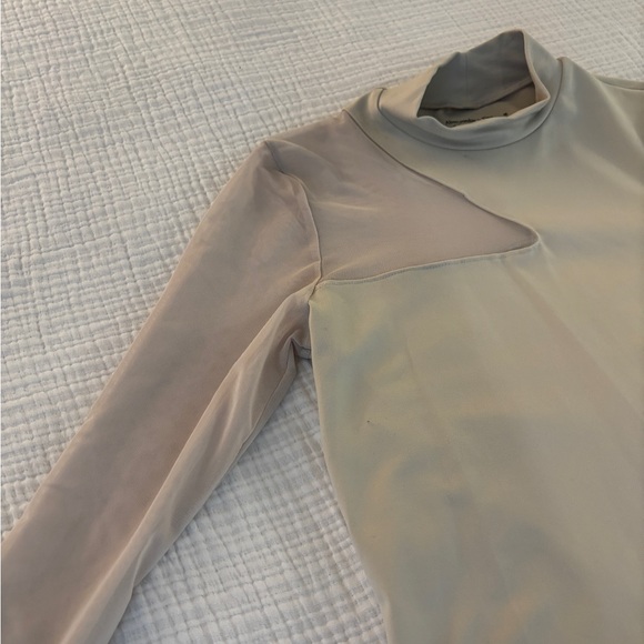Abercrombie Long-Sleeve Asymmetrical Mesh Bodysuit - Picture 4 of 5